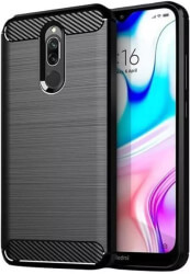 forcell carbon back cover case for xiaomi redmi 8 black photo