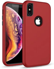 defender solid 3in1 back cover case for iphone 11 pro max red photo
