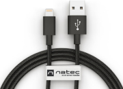 natec nka 1537 lightningm usb am mfi cable 15m black nylon photo