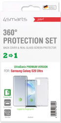 4smarts 360 premium protection set ultrasonix with glass for samsung galaxy s20 ultra 5g black photo