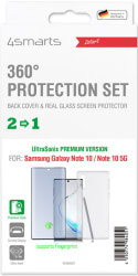 4smarts 360 protection set ultrasonix with colour frame glass for samsung galaxy note 10 5g black photo