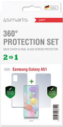 4SMARTS 360° PROTECTION SET LIMITED COVER FOR SAMSUNG GALAXY A51 CLEAR
