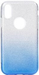 forcell shining back cover case for huawei p40 lite e clear blue photo