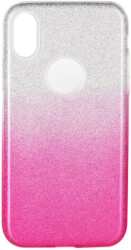 forcell shining back cover case for huawei p40 lite e clear pink photo