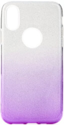forcell shining back cover case for huawei p40 lite e transparent violet photo