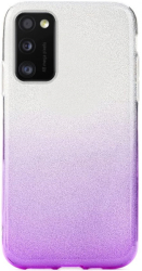 forcell shining back cover case for samsung galaxy a41 clear violet photo