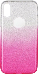 forcell shining back cover case for samsung galaxy a41 clear pink photo