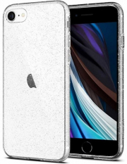 spigen liquid crystal glitter back cover case for iphone 7 8 se 2020 transparent glitter photo