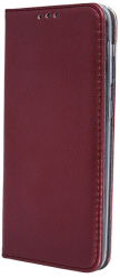 smart magnetic flip case for lg k61 burgundy photo