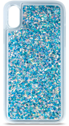 liquid sparkle tpu back cover case for samsung a21s blue photo