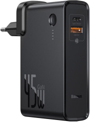 baseus 45watt gan power station 2 in 1 quick charge power bank 10000mah charger black photo