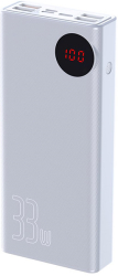 baseus mulight digital display powerbank 33w 30000mah quick charge 30 pd 30 white photo