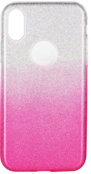 forcell shining back cover case for huawei y6p clear pink photo
