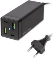 4smarts charger gan 78w laptop tablet smartphone 2x type c 2x usb black