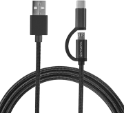 4smarts micro usb usb type c cable combocord 2m fabric black photo