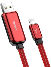 baseus glowing data cable usb for lightning red photo