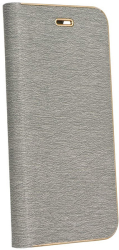 luna book flip case for xiaomi redmi note 8 pro silver photo