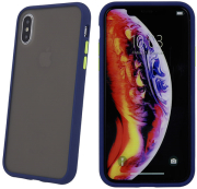 colored buttons back cover case for xiaomi redmi 7 navy blue photo