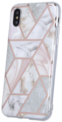 geometric marmur back cover case for xiaomi redmi 9 pink photo