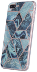 geometric marmur back cover case for xiaomi redmi 9a dark blue photo