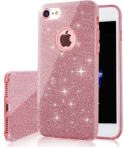 glitter 3in1 back cover case for xiaomi redmi note 9 pink photo