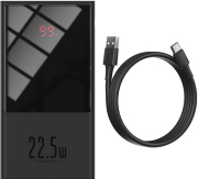 baseus super mini digital display power bank 10000mah 225w black photo