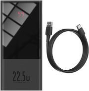baseus super mini digital display power bank 20000mah 225w black photo