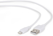 cablexpert cc usb2 amlm w 1m8 pin sync and charging cable white 1m photo