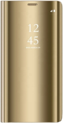 smart clear view flip case for samsung s7 edge g935 gold photo