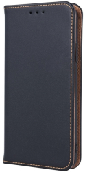 genuine leather flip case smart pro for samsung a41 black photo