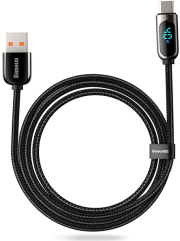 baseus display fast charging data cable usb to type c 5a 1m black photo