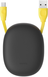 baseus let s go little reunion one way stretchable data cable usb for type c 2a 1m gray yellow photo