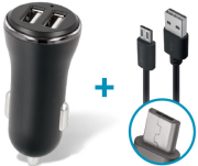 forever cc 03 car charger dual usb 24 a microusb cable photo