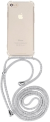 forcell cord neck strap back cover case for huawei p40 lite e white photo