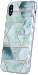 geometric marmur back cover case for iphone 12 mini 54 green photo
