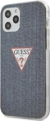 guess iphone 12 iphone 12 pro 61 dark blue hard back cover case triangle collection photo