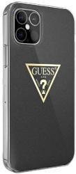 guess iphone 12 iphone 12 pro 61 guhcp12mpcumptbk black hard back cover case metallic collection photo