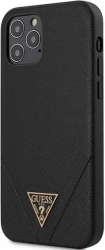 guess iphone 12 mini 54 guhcp12svsatmlbk black hard back cover case saffiano photo