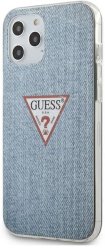 guess iphone 12 pro max 67 guhcp12lpcujullb light blue hard back cover case triangle collection photo