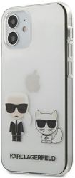 karl lagerfeld original faceplate back cover case klhcp12scktr iphone 12 mini transparent photo