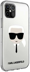 karl lagerfeld iphone 12 mini 54 klhcp12sktr transparent hard case karl s head photo