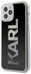 karl lagerfeld iphone 12 pro max 67 klhcp12lklmlbk black hard case karl logo glitter photo