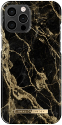 ideal of sweden back cover case for iphone 12 pro max golden smoke marble photo