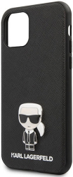 karl lagerfeld original faceplate back cover case klhcp12sikmsbk iphone 12 mini black photo