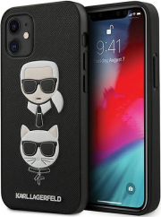 karl lagerfeld original faceplate back cover case klhcp12ssakickcbk iphone 12 mini black photo