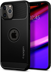 spigen rugged armor back cover case for iphone 12 12 pro matte black photo