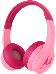 motorola squads 300 bluetooth wireless wired hands free headphones pink photo
