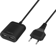 LOGILINK PA0255 USB CHARGER WITH 1.5 M FIXED CABLE, 2X USB-A, 12 W
