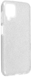forcell shining back cover case for samsung galaxy a12 silver photo