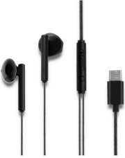 qoltec 50829 in ear type c headphones with microphone black photo